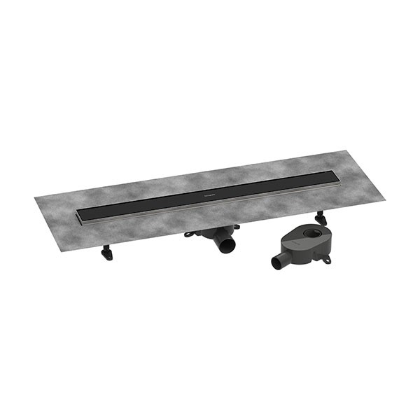 Hansgrohe RainDrain Go Komplettset Duschrinne 800 rückseitig befliesbar für Standard-/flache Installation Mattschwarz