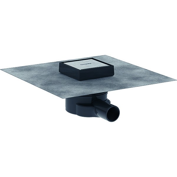 Hansgrohe RainDrain Point Komplettset Punktablauf 100/100 rückseitig befliesbar Edelstahl gebürstet