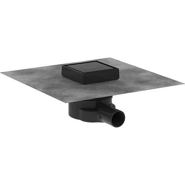 Hansgrohe RainDrain Point Komplettset Punktablauf 100/100 rückseitig befliesbar Mattschwarz