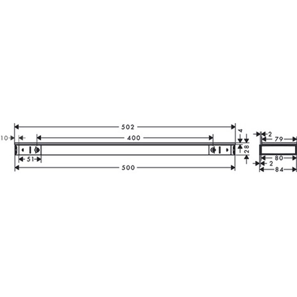 Hansgrohe Rainfinity Ablage 500 Mattschwarz