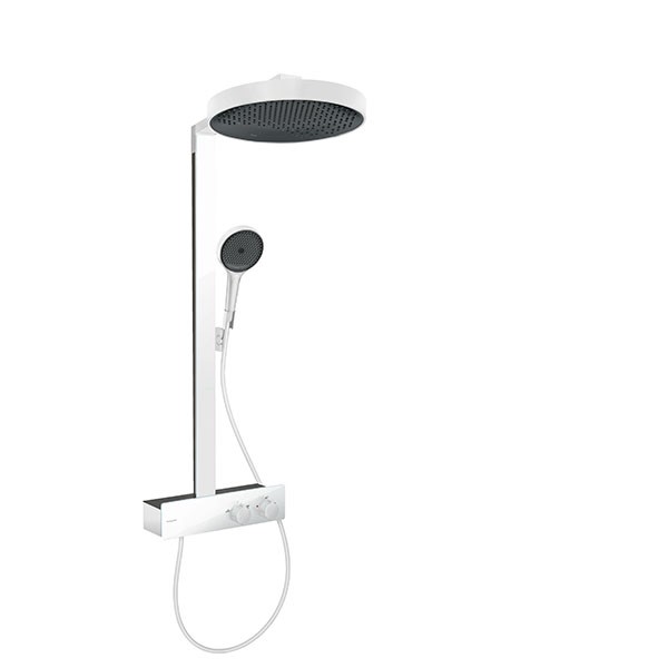 Hansgrohe Rainfinity Showerpipe 360 1jet mit ShowerTablet 350 Mattweiß