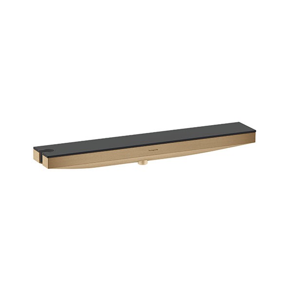 Hansgrohe Rainfinity Wandanschluss Porter 500 mit Brausehalter und Duschablage links Brushed Bronze