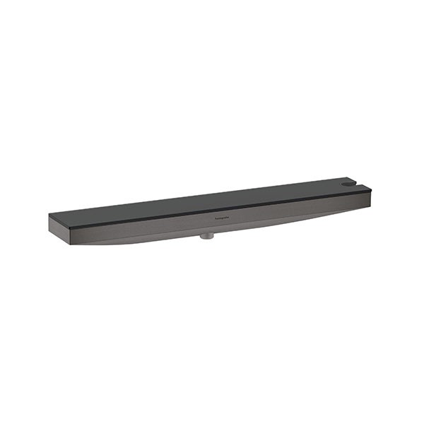 Hansgrohe Rainfinity Wandanschluss Porter 500 mit Brausehalter und Duschablage rechts Brushed Black Chrome