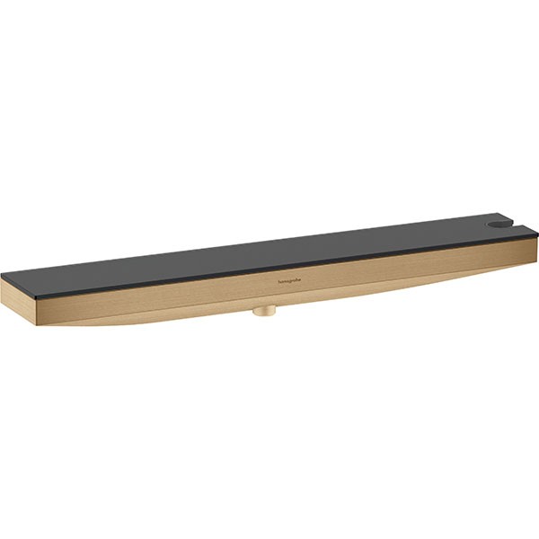 Hansgrohe Rainfinity Wandanschluss Porter 500 mit Brausehalter und Duschablage rechts Brushed Bronze