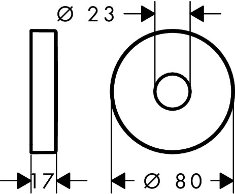 Hansgrohe Rosette für Brausearm chrom  