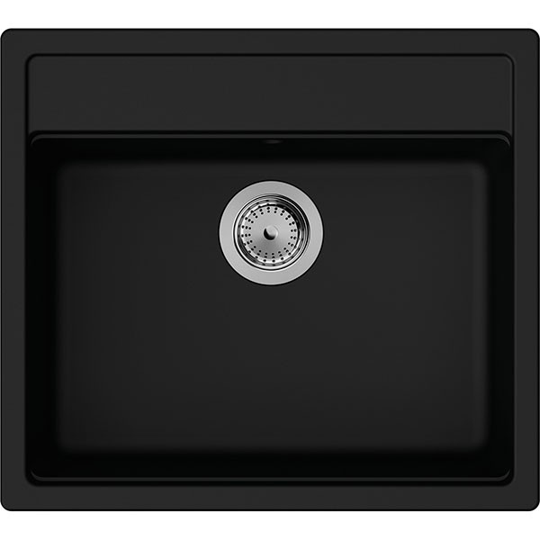 Hansgrohe S52 S520-F510 Einbauspüle mit automatischer Ablaufgarnitur Graphitschwarz