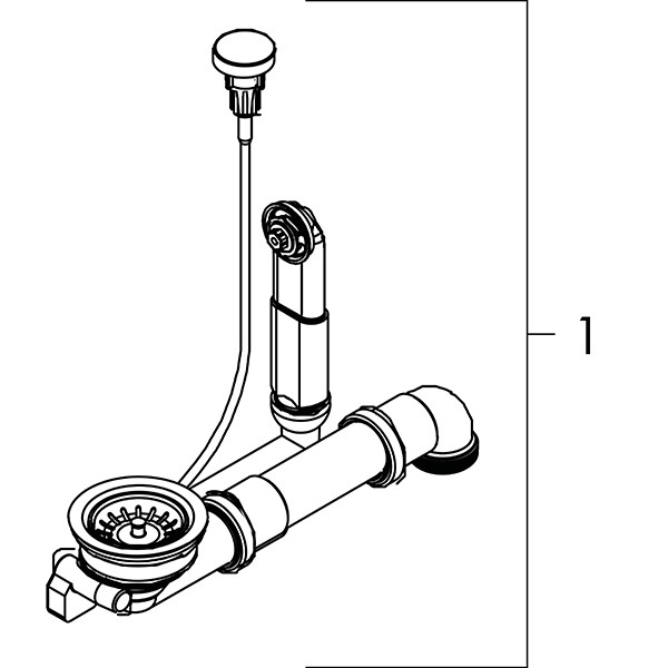 Hansgrohe S52 S520-F510 Einbauspüle mit automatischer Ablaufgarnitur Graphitschwarz