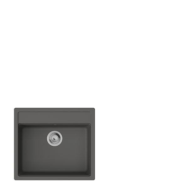 Hansgrohe S52 S520-F510 Einbauspüle mit automatischer Ablaufgarnitur Steingrau