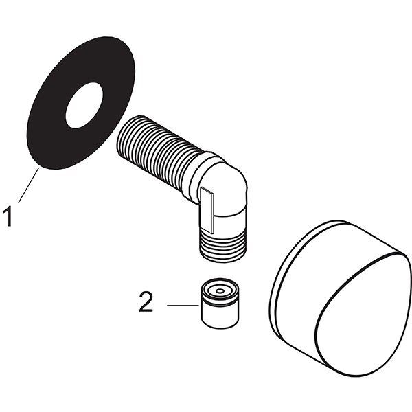 Hansgrohe Schlauchanschluss DN15 Fixfit S mit Rückflussverhinderer chrom