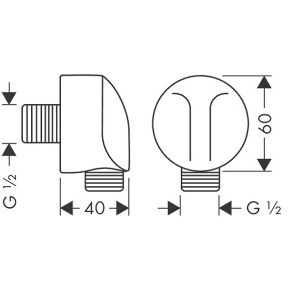 Hansgrohe Schlauchanschluß Fixfit DN15 chrom 