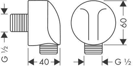 Hansgrohe Schlauchanschluß Fixfit DN15 chrom 