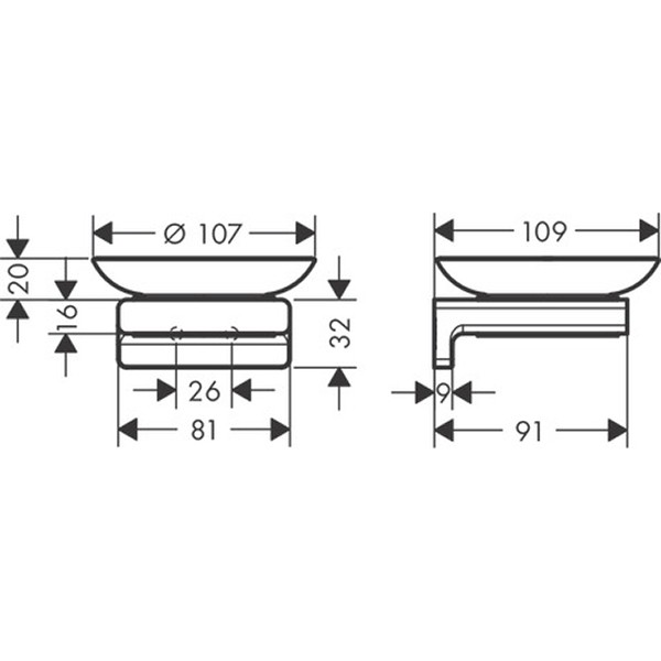 Hansgrohe Seifenschale AddStoris mattweiss 