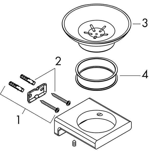 Hansgrohe Seifenschale AddStoris brushed black chrome 