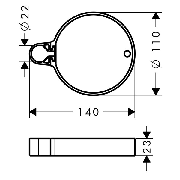 Hansgrohe Seifenschale Cassetta'C chrom  