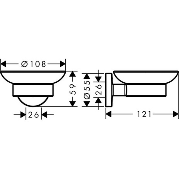 Hansgrohe Seifenschale Logis Universal chrom 