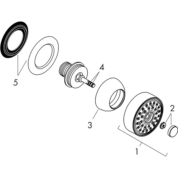 Hansgrohe Seitenbrause AXOR rund chrom 