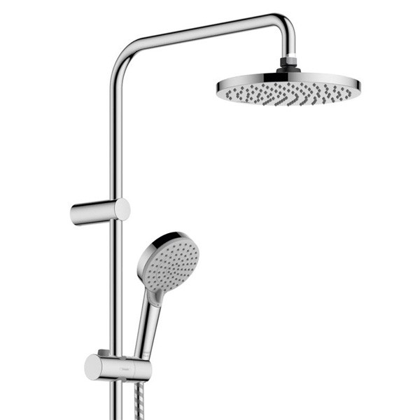 HG Showerpipe 200 1jet Vernis Blend chrom mit Brausethermostat