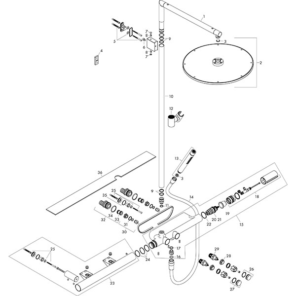 Hansgrohe Showerpipe 800 Axor chrom  