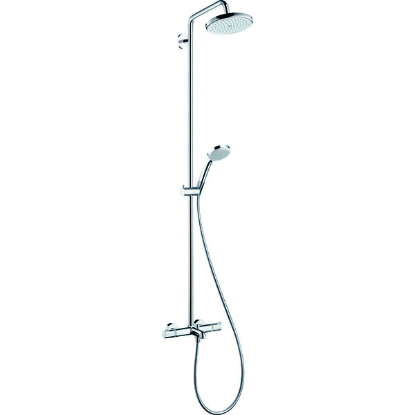 Hansgrohe Showerpipe Croma 220 für Wanne chrom mit Thermostat