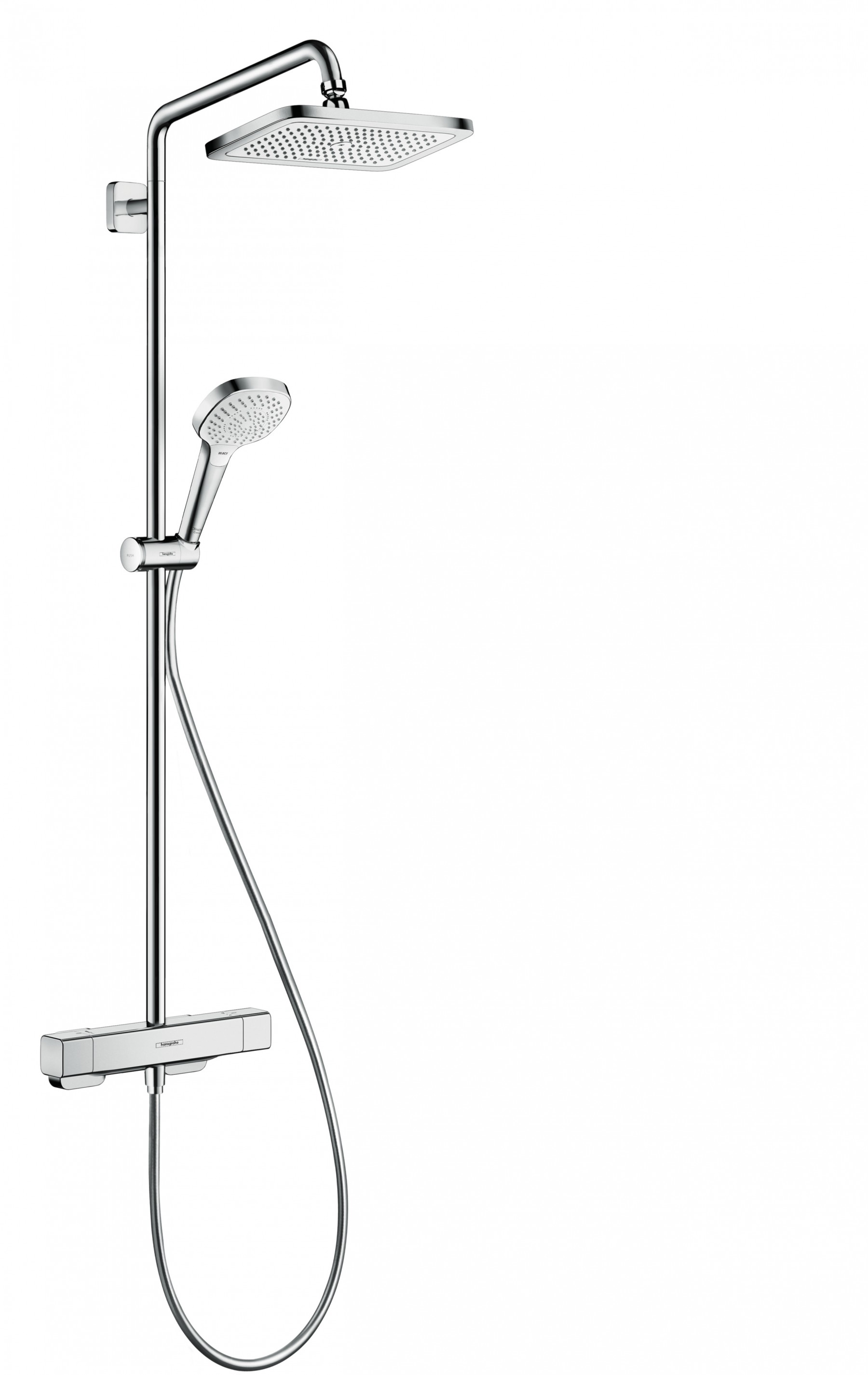 Hansgrohe Showerpipe Croma E 280 1jet EcoSmart 9 l/min chrom mit Brausethermostat