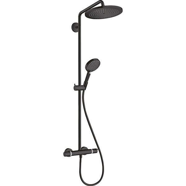 Hansgrohe Showerpipe Croma Select S 280 mit Raindance Handbrause mattschwarz