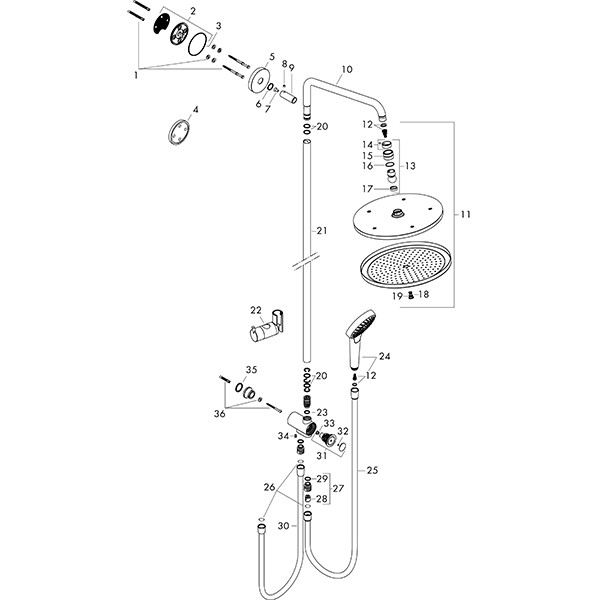 Hansgrohe Showerpipe Croma Select S 280 Reno chrom