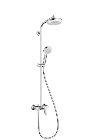 Hansgrohe Showerpipe Crometta 160 Einhebelmischer weiss/chrom
