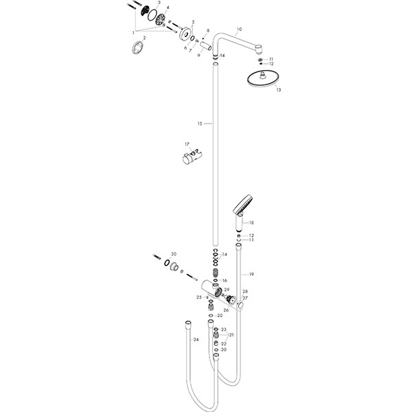 Hansgrohe Showerpipe Crometta S 240 Reno EcoSmart chrom