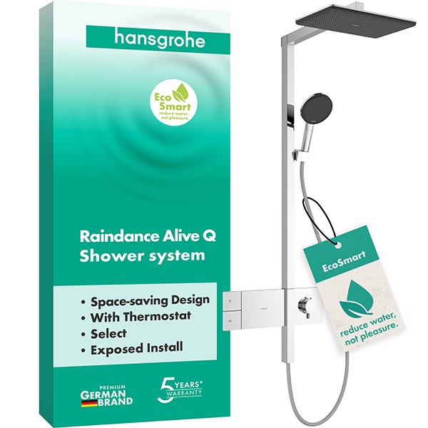Hansgrohe Showerpipe Raindance Alive Q  210/340 1jet EcoSmart Thermostat chrom