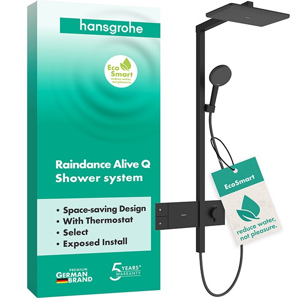 Hansgrohe Showerpipe Raindance Alive Q  210/340 1jet EcoSmart Thermostat MSW