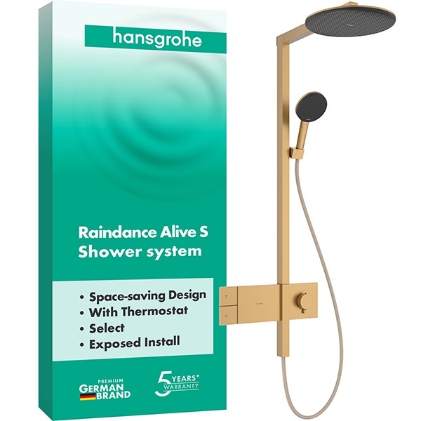 Hansgrohe Showerpipe Raindance Alive S  300 1jet mit Thermostat BBR