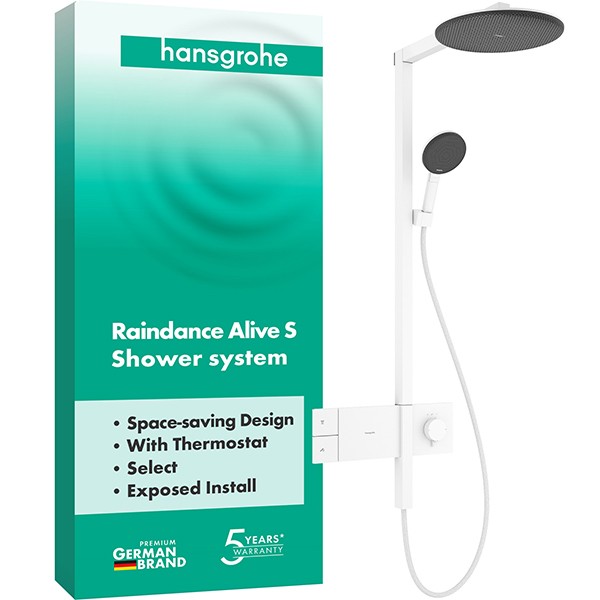 Hansgrohe Showerpipe Raindance Alive S  300 1jet mit Thermostat MW