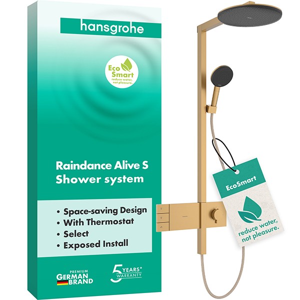 Hansgrohe Showerpipe Raindance Alive S  300 2jet EcoSmart mit Thermostat BBR
