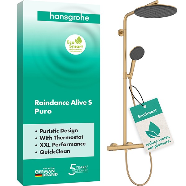 Hansgrohe Showerpipe Raindance Alive S Puro  300 1jet EcoSmart mit Thermostat BBR