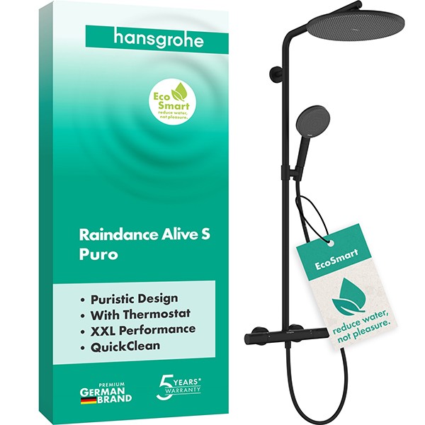 Hansgrohe Showerpipe Raindance Alive S Puro  300 1jet EcoSmart mit Thermostat MSW