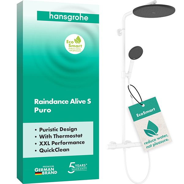 Hansgrohe Showerpipe Raindance Alive S Puro  300 1jet EcoSmart mit Thermostat MW