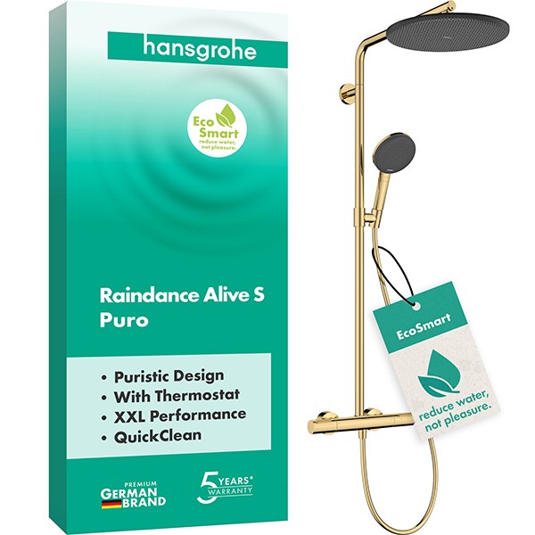Hansgrohe Showerpipe Raindance Alive S Puro  300 1jet EcoSmart mit Thermostat PGO