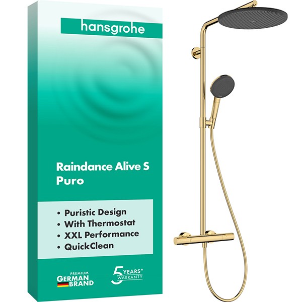 Hansgrohe Showerpipe Raindance Alive S Puro  300 1jet mit Ecostat Element PGO