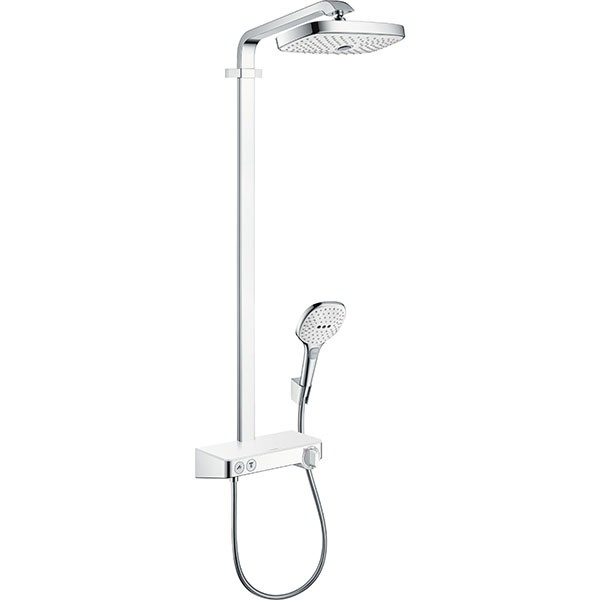 Hansgrohe Showerpipe Raindance Select E 300 2jet EcoSmart ShowerTablet weiss/chrom