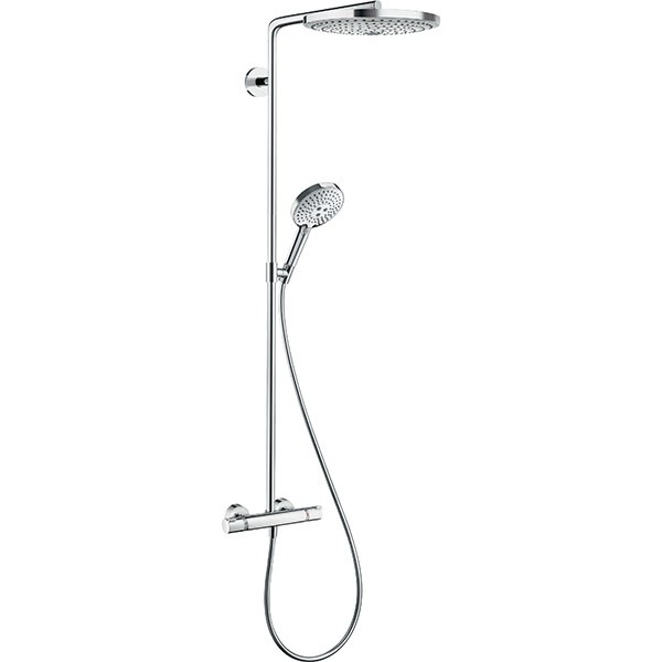 Hansgrohe Showerpipe Raindance Select weiss/chrom mit Kopfbrause S 300 2jet