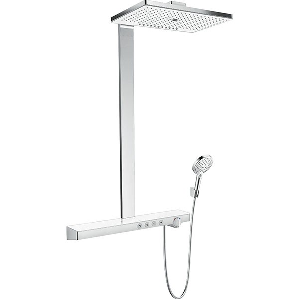 Hansgrohe Showerpipe Rainmaker Select E 460 3jet weiss/chrom