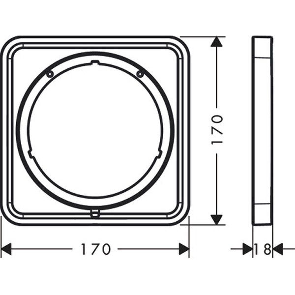 Hansgrohe ShowerSelect Comfort Q Verlängerungsrosette 5 mm Matt Black