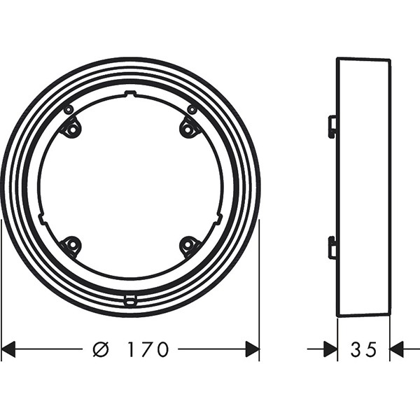Hansgrohe ShowerSelect Comfort S Verlängerungsrosette 22 mm chrom