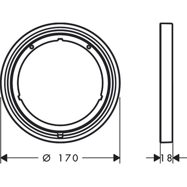 Hansgrohe ShowerSelect Comfort S Verlängerungsrosette 5 mm Matt Black