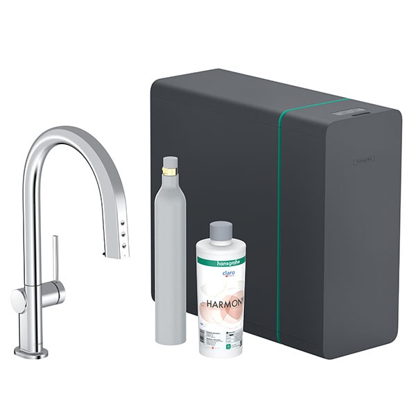 Hansgrohe SodaSystem 210 Aqittura M91 Ausziehauslauf 1j sBox Starter Set chrom