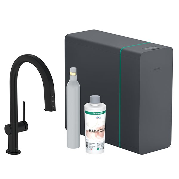 Hansgrohe SodaSystem 210 Aqittura M91 Ausziehauslauf 1j sBox Starter Set Matt Black