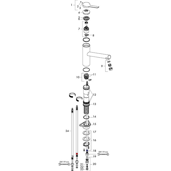 Hansgrohe Spültischmischer 150 Zesis M33 Niederdruck 1jet chrom