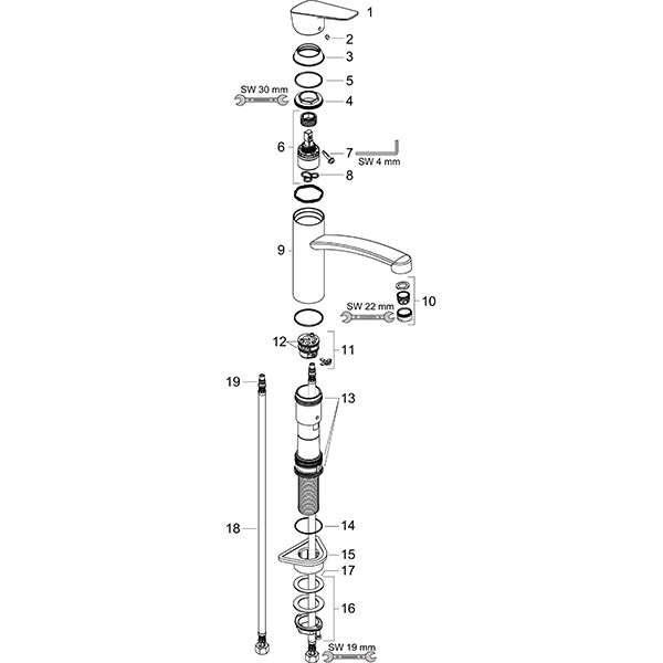 Hansgrohe Spültischmischer 160 Logis Schwenkauslauf chrom
