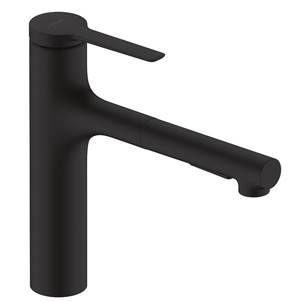 Hansgrohe Spültischmischer 160 Zesis M33 Ausziehbrause 2jet sBox lite mattschwarz