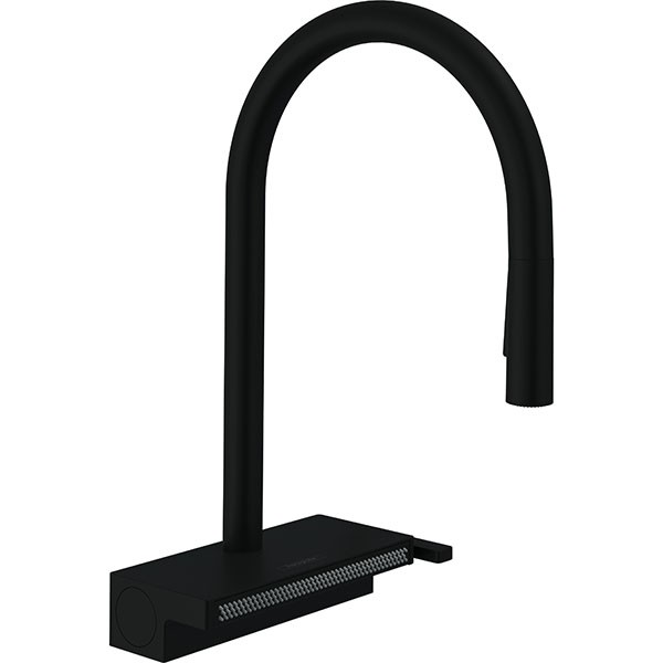 Hansgrohe Spültischmischer 170 Aquno Select M81 Ausziehbrause 3jet mattschwarz